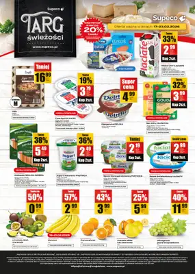 Supeco - gazetka promocyjna Targ świeżości od wtorku 17.02 do poniedziałku 23.02