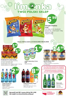 Limonka - gazetka promocyjna Gazetka od czwartku 26.02 do niedzieli 08.03