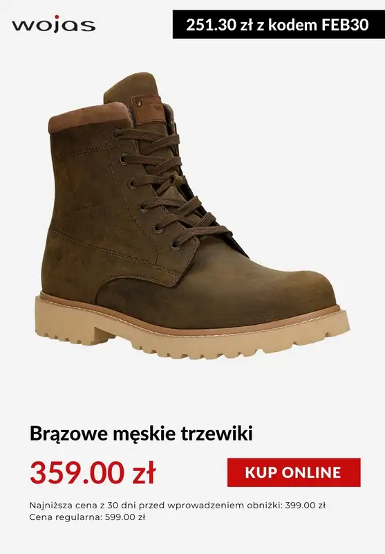BEST SALE - gazetka promocyjna Wojas | -30% z kodem rabatowym od niedzieli 15.02 do środy 18.02 - strona 4