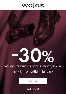 BEST SALE - gazetka promocyjna Wojas | -30% z kodem rabatowym od niedzieli 15.02 do środy 18.02