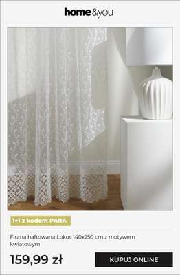 home&you - gazetka promocyjna Wielosztuki 1+1 Zasłony i firany od soboty 14.02 do poniedziałku 02.03 - strona 4