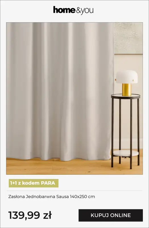 home&you - gazetka promocyjna Wielosztuki 1+1 Zasłony i firany od soboty 14.02 do poniedziałku 02.03 - strona 6