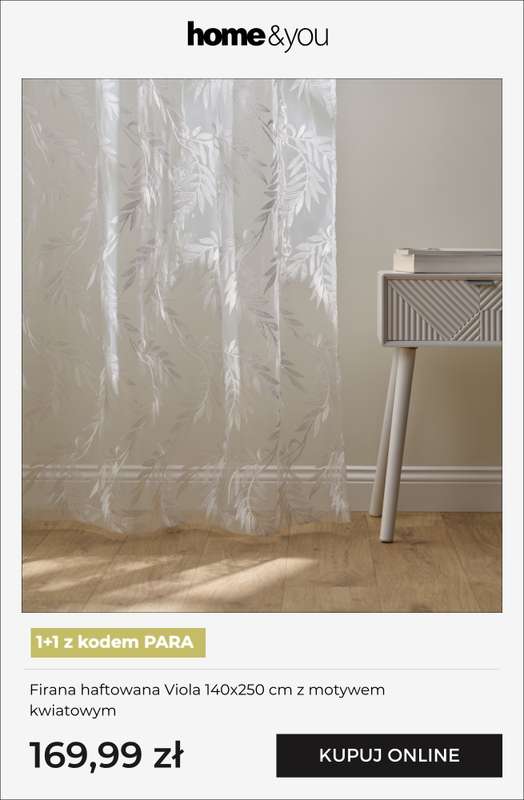 home&you - gazetka promocyjna Wielosztuki 1+1 Zasłony i firany od soboty 14.02 do poniedziałku 02.03 - strona 8