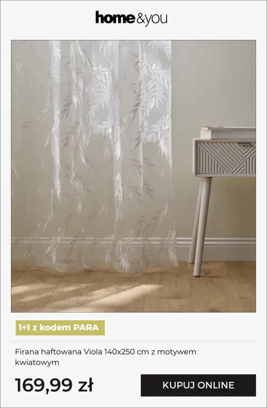 home&you - gazetka promocyjna Wielosztuki 1+1 Zasłony i firany od soboty 14.02 do poniedziałku 02.03 - strona 8