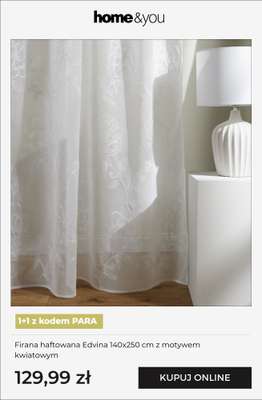 home&you - gazetka promocyjna Wielosztuki 1+1 Zasłony i firany od soboty 14.02 do poniedziałku 02.03 - strona 5