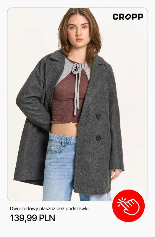 Cropp - gazetka promocyjna Kurtki i płaszcze dla niej od piątku 13.02  - strona 5