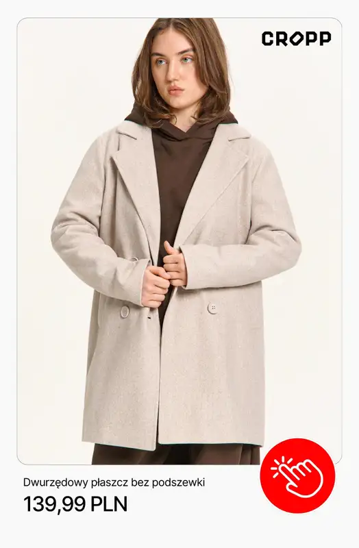 Cropp - gazetka promocyjna Kurtki i płaszcze dla niej od piątku 13.02  - strona 2