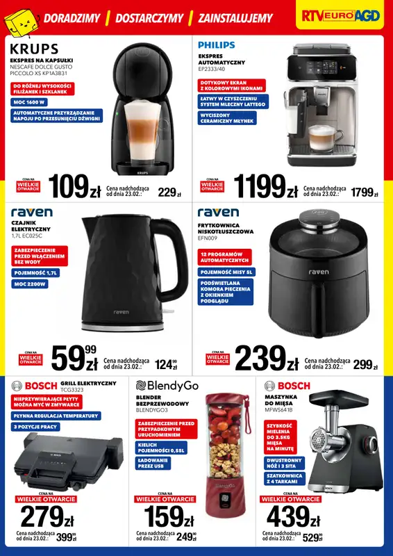 RTV EURO AGD - gazetka promocyjna WIELKIE OTWARCIE! Żyrardów od czwartku 19.02 do soboty 21.02 - strona 5