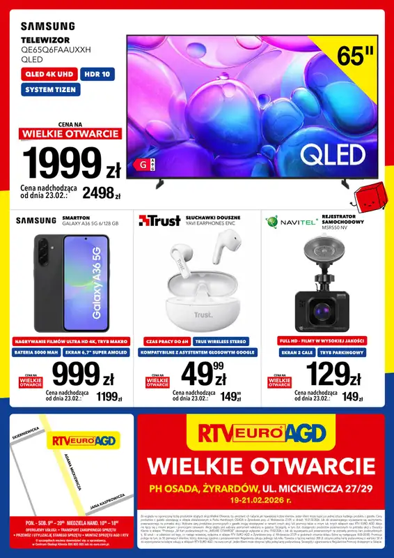 RTV EURO AGD - gazetka promocyjna WIELKIE OTWARCIE! Żyrardów od czwartku 19.02 do soboty 21.02 - strona 8