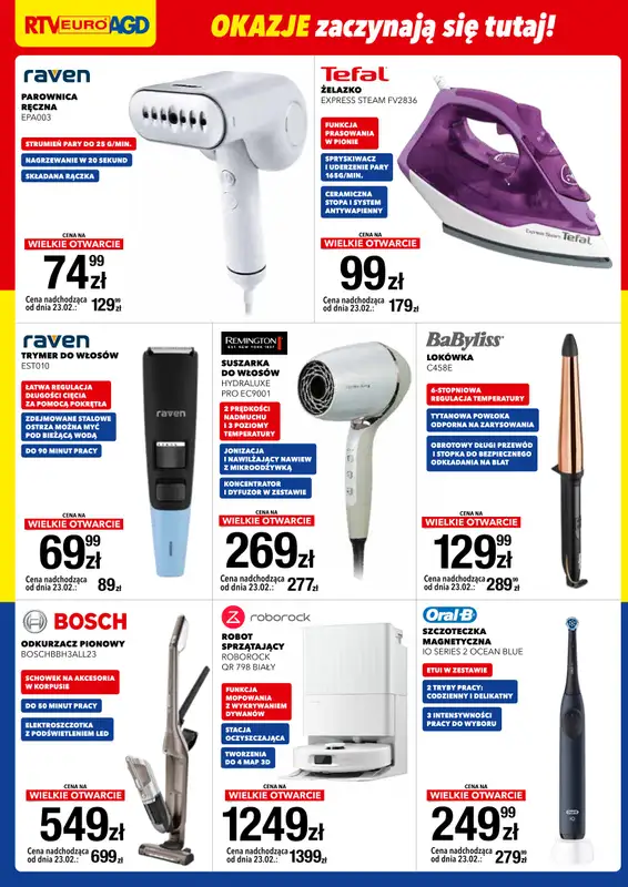 RTV EURO AGD - gazetka promocyjna WIELKIE OTWARCIE! Żyrardów od czwartku 19.02 do soboty 21.02 - strona 6