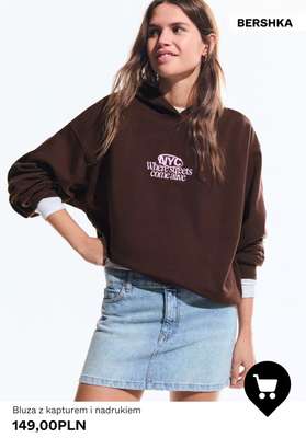 Bluza z kapturem i nadrukiem