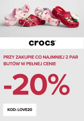 BEST SALE - gazetka promocyjna Crocs | -20% na dwie pary butów od piątku 13.02 do niedzieli 15.02