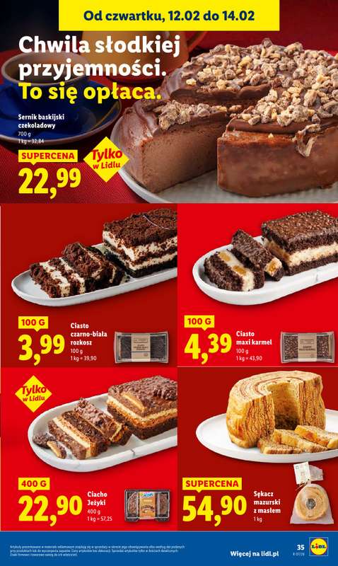 Lidl - gazetka promocyjna Oferta od czwartku od czwartku 12.02 do soboty 14.02 - strona 35