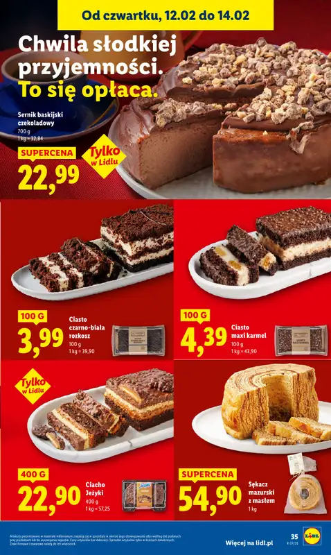 Lidl - gazetka promocyjna Oferta od czwartku od czwartku 12.02 do soboty 14.02 - strona 35