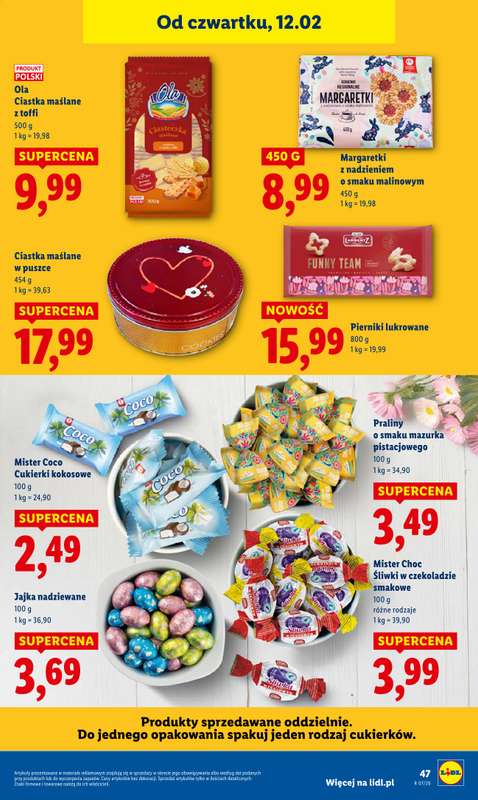 Lidl - gazetka promocyjna Oferta od czwartku od czwartku 12.02 do soboty 14.02 - strona 47