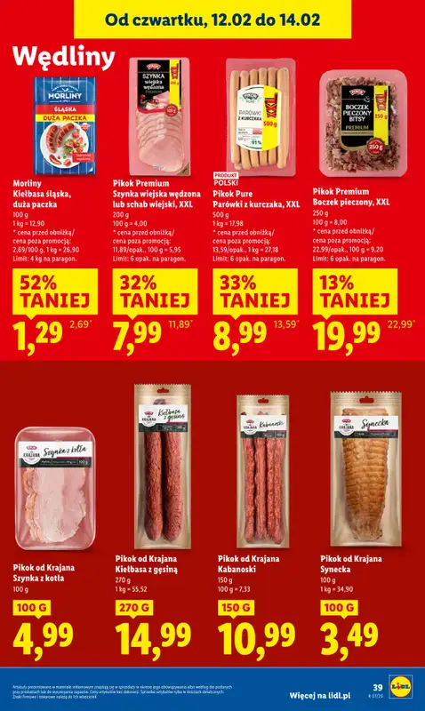 Lidl - gazetka promocyjna Oferta od czwartku od czwartku 12.02 do soboty 14.02 - strona 39
