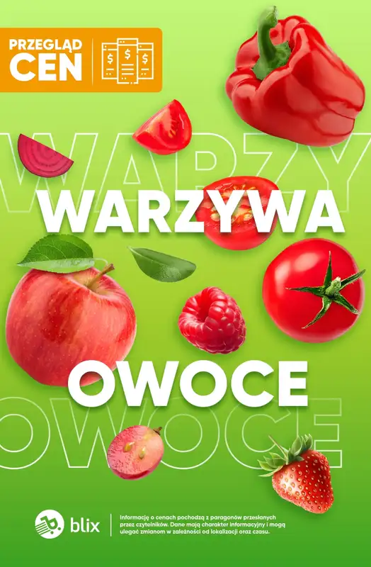 Biedronka - gazetka promocyjna Owoce i warzywa  - przegląd cen  
