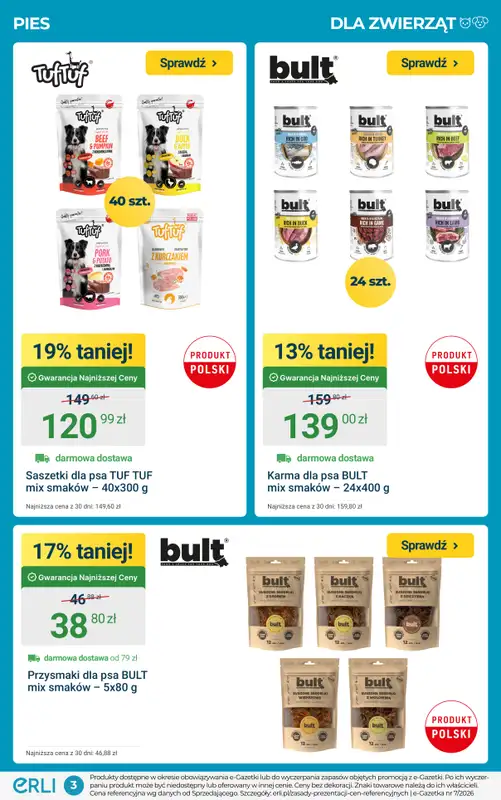 ERLI - gazetka promocyjna Artykuły dla dziecka i dla pupila - TANIO Z ERLI! od poniedziałku 16.02 do niedzieli 22.02 - strona 3