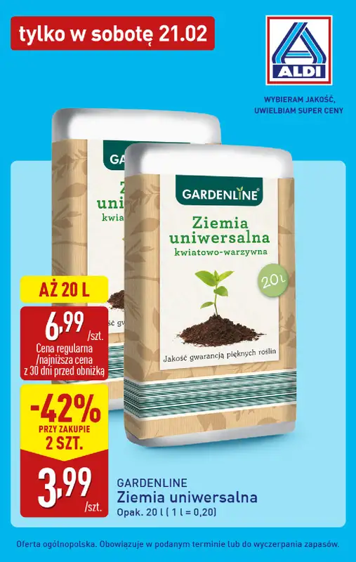 Aldi - gazetka promocyjna Tylko w sobotę! od soboty 21.02 do soboty 21.02 - strona 2