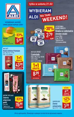 Aldi - gazetka promocyjna Tylko w sobotę! od soboty 21.02 do soboty 21.02