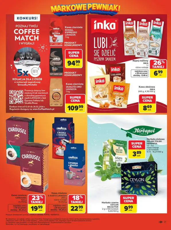Carrefour - gazetka promocyjna Gazetka Carrefour Łap markowe pewniaki! od poniedziałku 16.02 do soboty 28.02 - strona 23