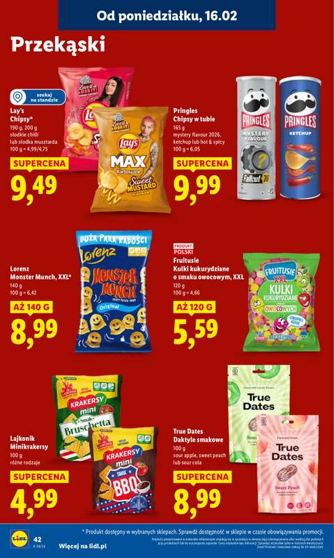 Lidl - gazetka promocyjna Oferta od poniedziałku od poniedziałku 16.02 do środy 18.02 - strona 42