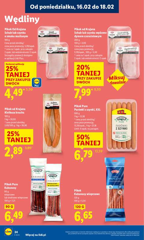 Lidl - gazetka promocyjna Oferta od poniedziałku od poniedziałku 16.02 do środy 18.02 - strona 24