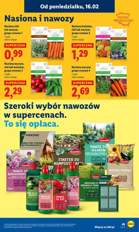 Lidl - gazetka promocyjna Oferta od poniedziałku od poniedziałku 16.02 do środy 18.02 - strona 49