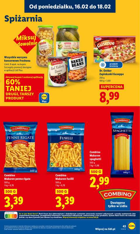 Lidl - gazetka promocyjna Oferta od poniedziałku od poniedziałku 16.02 do środy 18.02 - strona 43