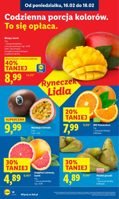 Lidl - gazetka promocyjna Oferta od poniedziałku od poniedziałku 16.02 do środy 18.02 - strona 18