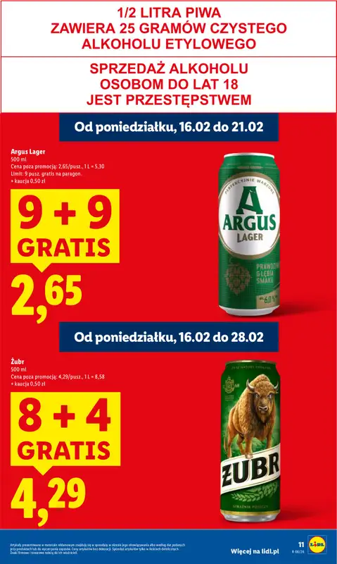 Lidl - gazetka promocyjna Oferta od poniedziałku od poniedziałku 16.02 do środy 18.02 - strona 11