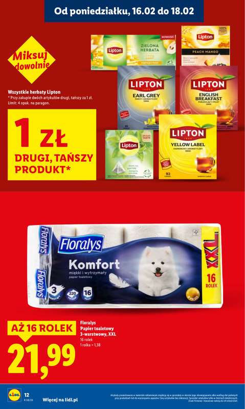 Lidl - gazetka promocyjna Oferta od poniedziałku od poniedziałku 16.02 do środy 18.02 - strona 12