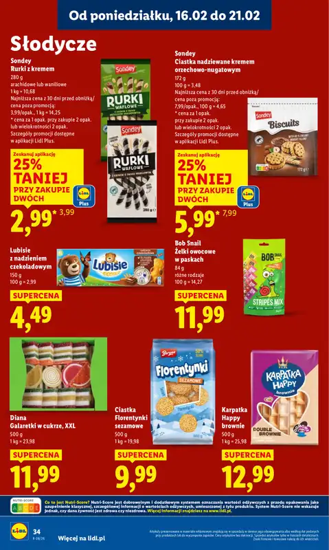 Lidl - gazetka promocyjna Oferta od poniedziałku od poniedziałku 16.02 do środy 18.02 - strona 34