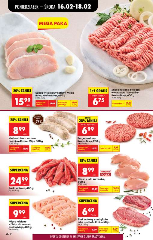 Biedronka - gazetka promocyjna Od poniedziałku, Z ladą tradycyjną od poniedziałku 16.02 do soboty 21.02 - strona 32