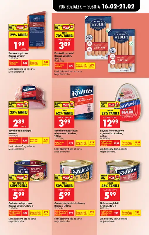 Biedronka - gazetka promocyjna Od poniedziałku, Z ladą tradycyjną od poniedziałku 16.02 do soboty 21.02 - strona 41