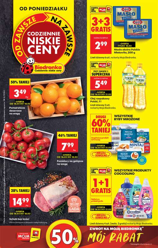 Biedronka - gazetka promocyjna Od poniedziałku, Z ladą tradycyjną od poniedziałku 16.02 do soboty 21.02