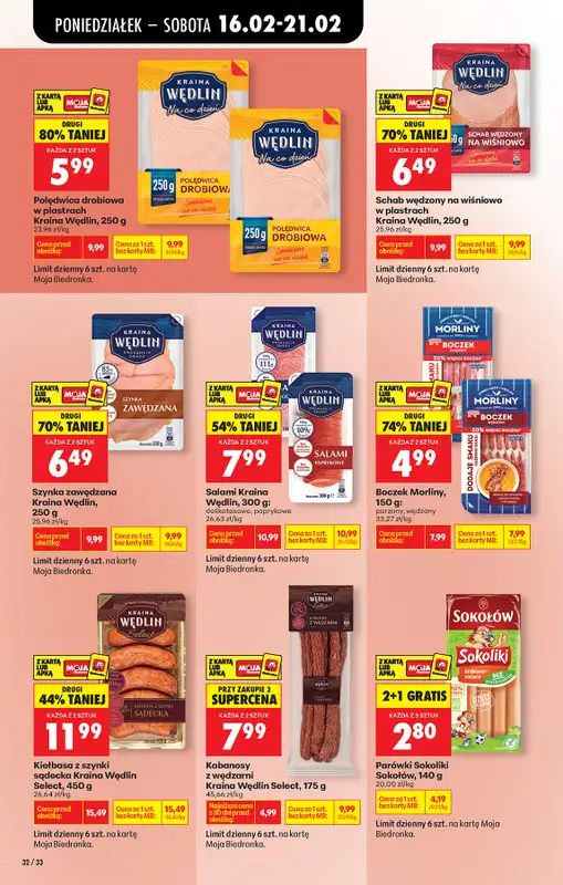 Biedronka - gazetka promocyjna Od poniedziałku, Z ladą tradycyjną od poniedziałku 16.02 do soboty 21.02 - strona 40