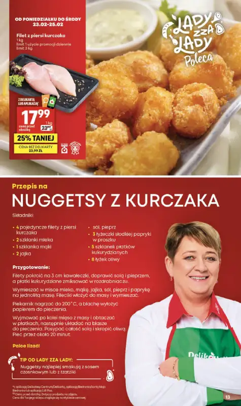 Delikatesy Centrum - gazetka promocyjna Gazetka  do środy 25.02 - strona 13