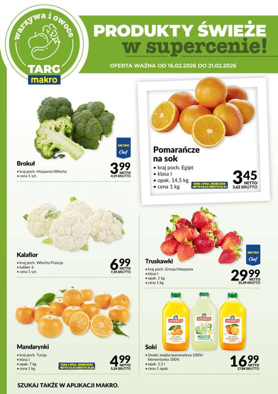 Makro - gazetka promocyjna Targ MAKRO - oferta świeża w super cenach! od poniedziałku 16.02 do soboty 21.02 - strona 5