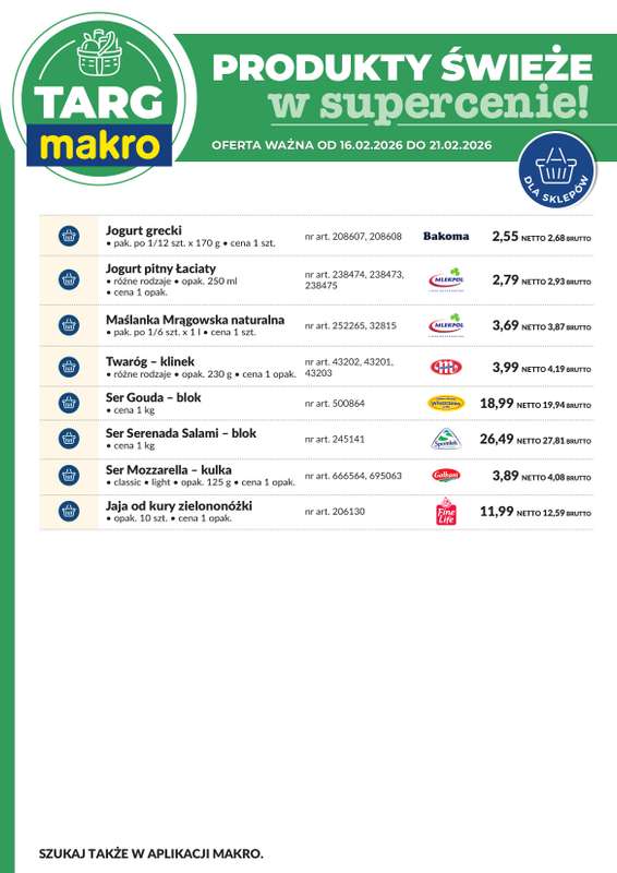 Makro - gazetka promocyjna Targ MAKRO - oferta świeża w super cenach! od poniedziałku 16.02 do soboty 21.02 - strona 7