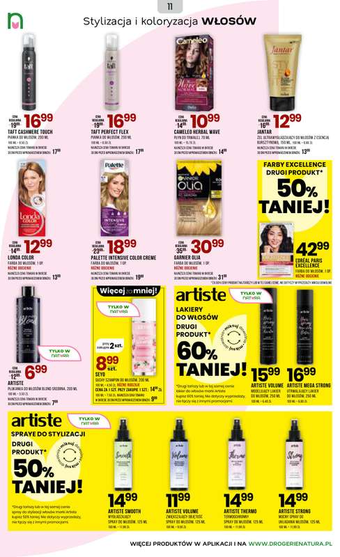 Drogerie Natura - gazetka promocyjna Gazetka od poniedziałku 16.02 do środy 04.03 - strona 11