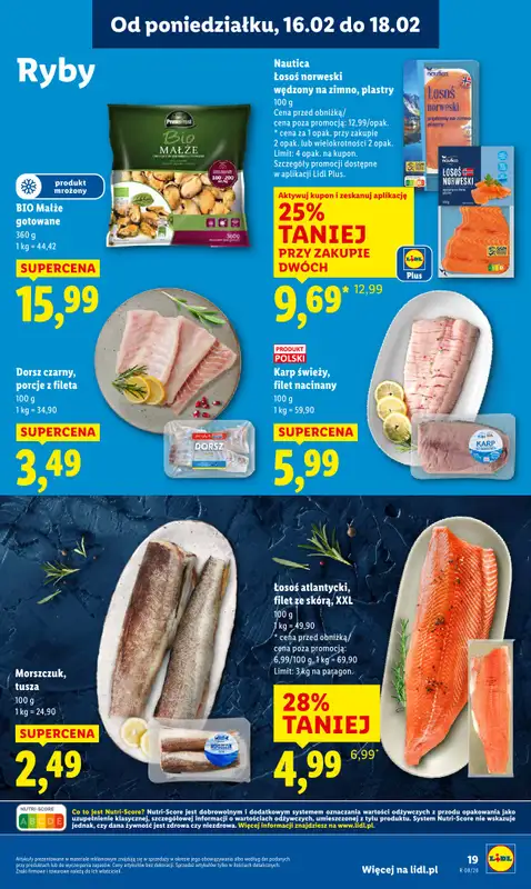 Lidl - gazetka promocyjna Oferta od poniedziałku od poniedziałku 16.02 do środy 18.02 - strona 19