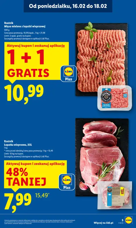 Lidl - gazetka promocyjna Oferta od poniedziałku od poniedziałku 16.02 do środy 18.02 - strona 5