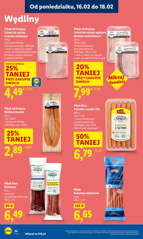 Lidl - gazetka promocyjna Oferta od poniedziałku od poniedziałku 16.02 do środy 18.02 - strona 24