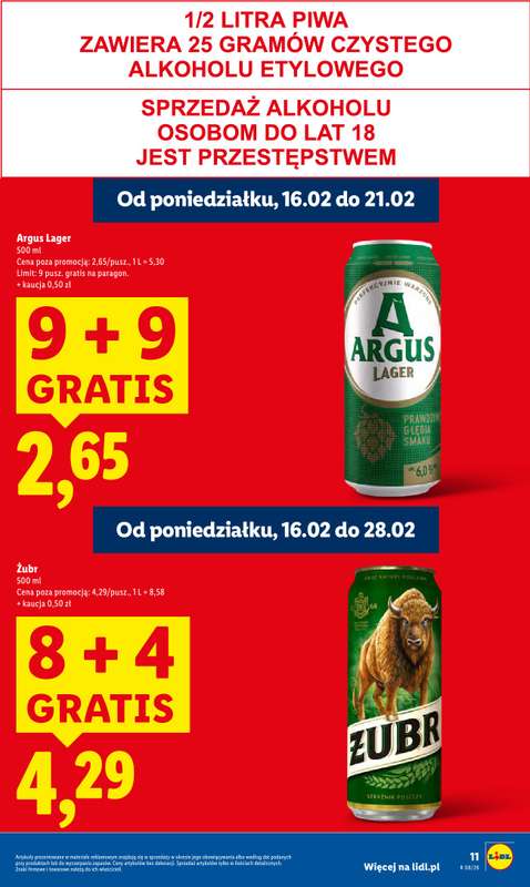 Lidl - gazetka promocyjna Oferta od poniedziałku od poniedziałku 16.02 do środy 18.02 - strona 11