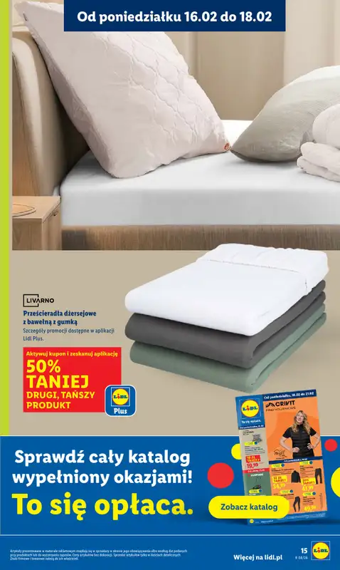 Lidl - gazetka promocyjna Oferta od poniedziałku od poniedziałku 16.02 do środy 18.02 - strona 15