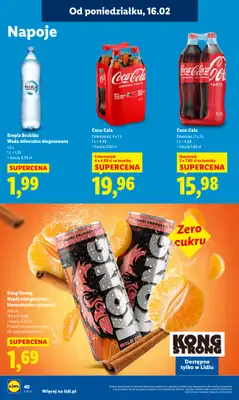 Lidl - gazetka promocyjna Oferta od poniedziałku od poniedziałku 16.02 do środy 18.02 - strona 40