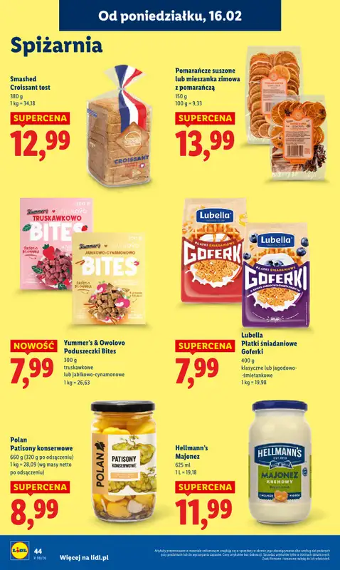 Lidl - gazetka promocyjna Oferta od poniedziałku od poniedziałku 16.02 do środy 18.02 - strona 44