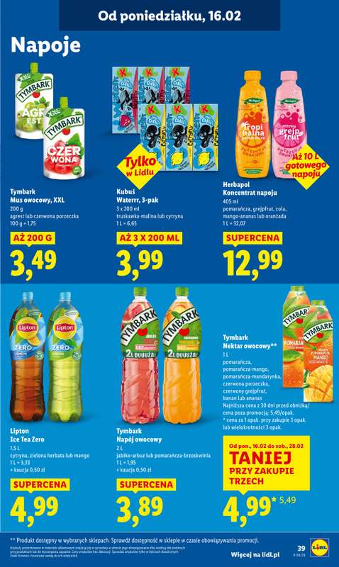 Lidl - gazetka promocyjna Oferta od poniedziałku od poniedziałku 16.02 do środy 18.02 - strona 39