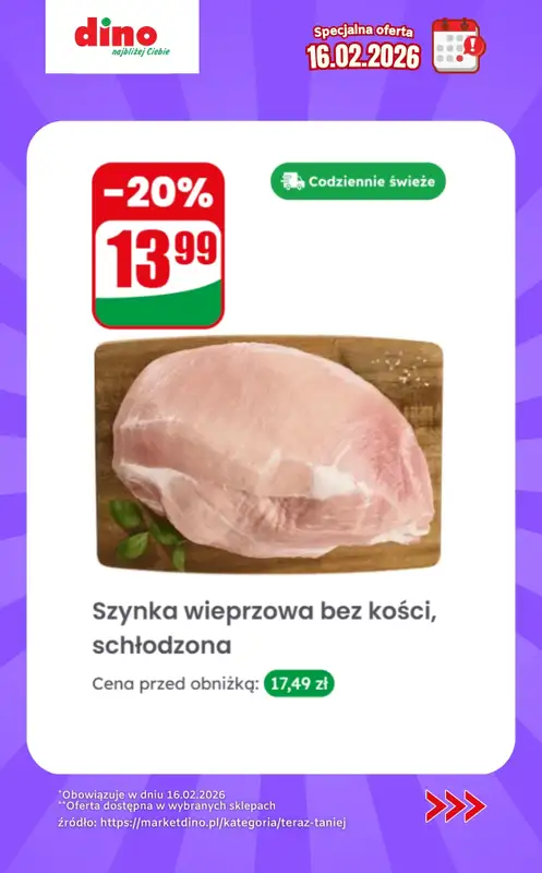 Dino - gazetka promocyjna Specjalna oferta na 16.02.2026 - promocje spoza gazetki od poniedziałku 16.02 do poniedziałku 16.02 - strona 3